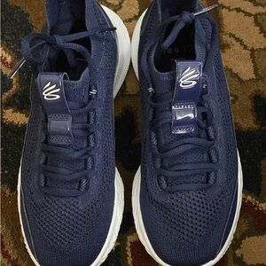 Under Armour Dark Blue Knit Sneakers (Steph curry collab)